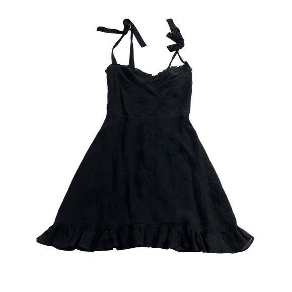 a line black long dress Lady Black Tie - Lottie Gown - Satin A-line Dress